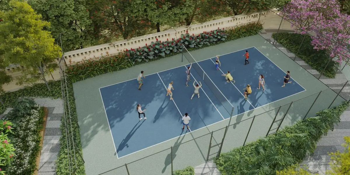 Volleyball court, artist's impression