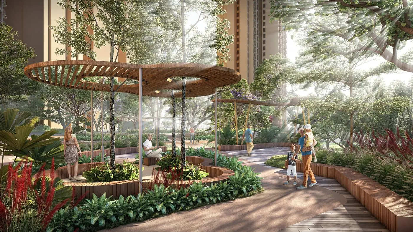 Leisure pavilion and walking trail, artist's impression