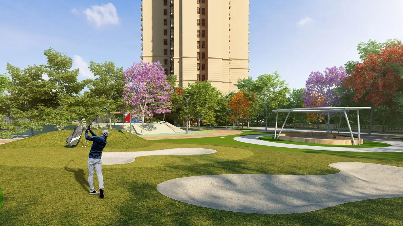 Golf putting green, artist's impression